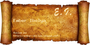 Ember Ibolya névjegykártya
